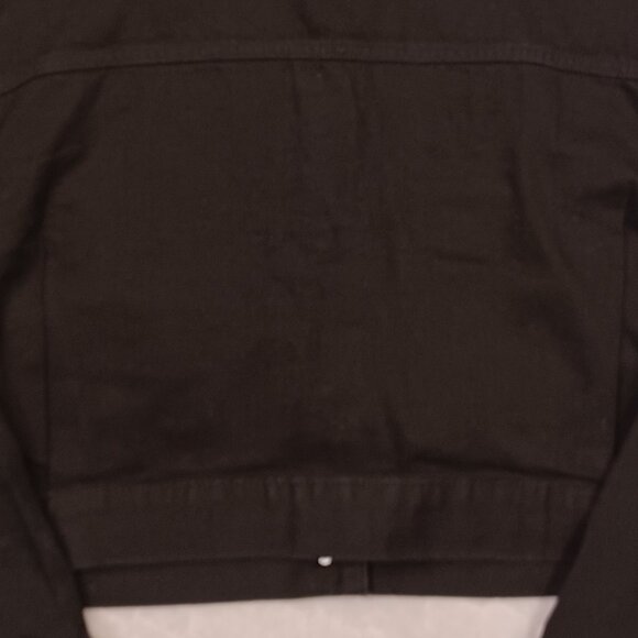 Vans Girl's Medium Jean Jacket Raynes Crop Trucker Black VN000G8SBLK - Picture 4 of 10